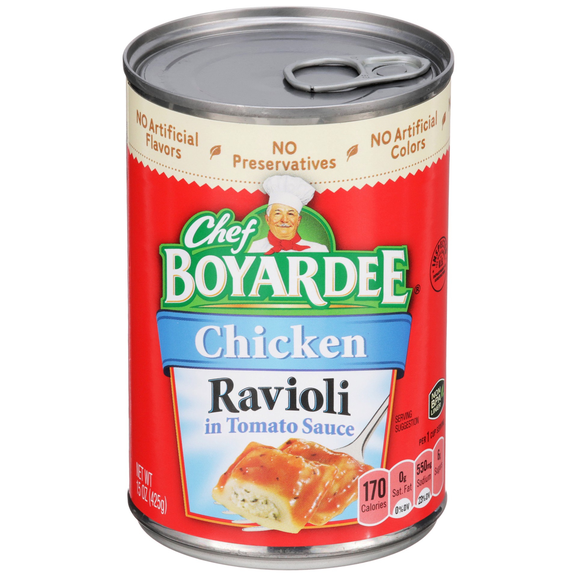 slide 1 of 3, Chef Boyardee Chicken Ravioli Pasta in Tomato Sauce, 15 Oz., 15 oz