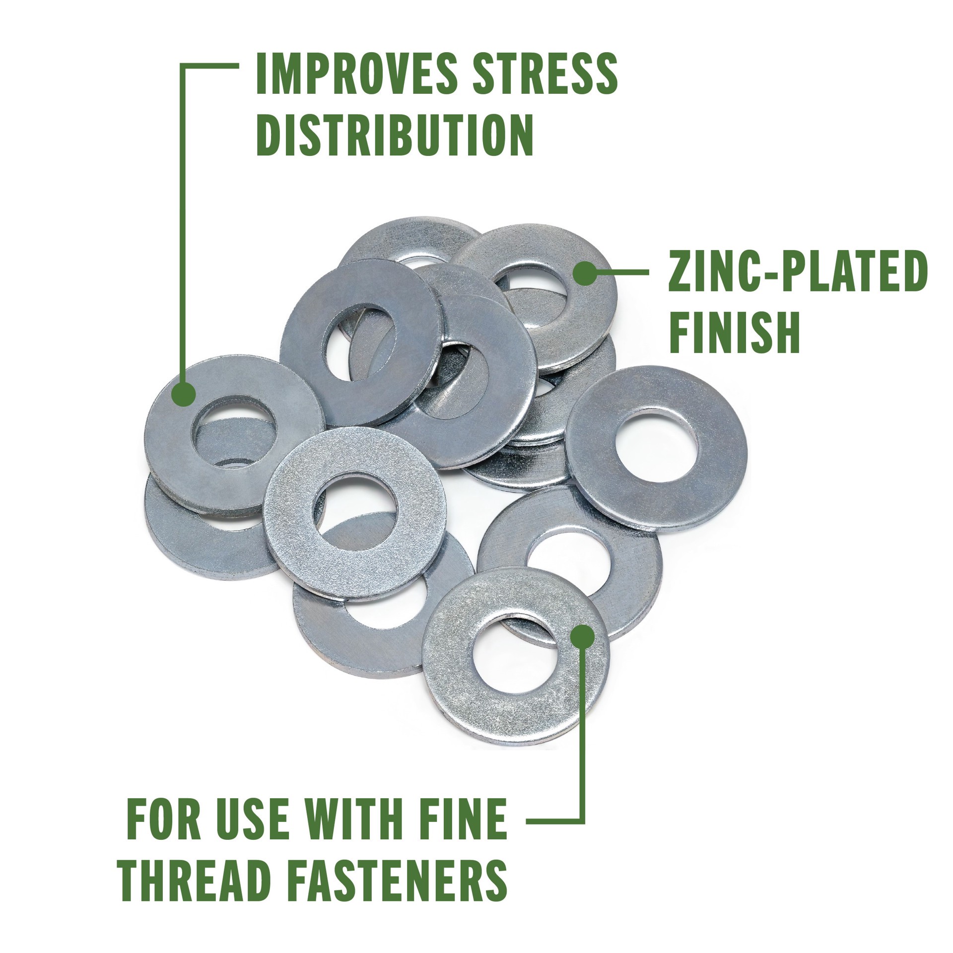 slide 3 of 6, Hillman Zinc-plated Standard Flat Washer 100-Count, 1 ct