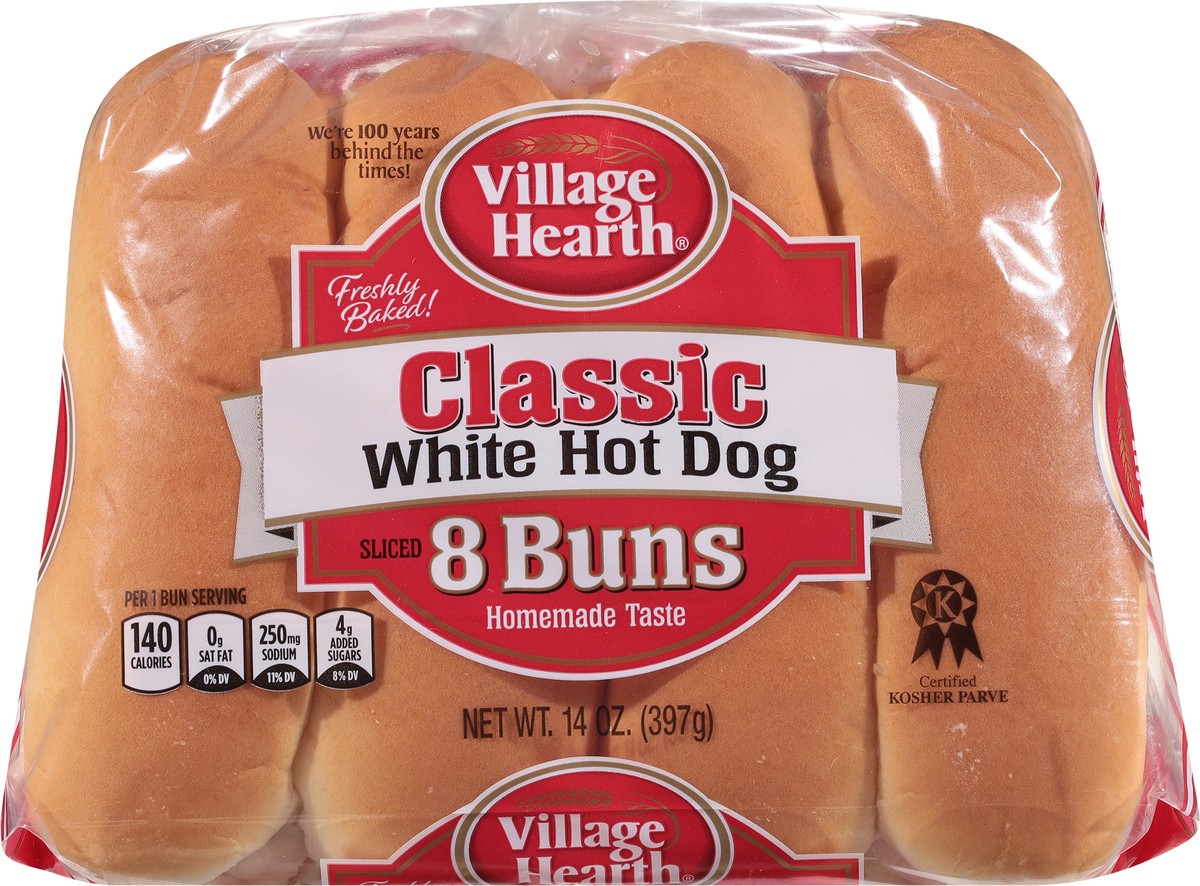 slide 7 of 12, Village Hearth Classic White Hot Dog Buns, 8 ct