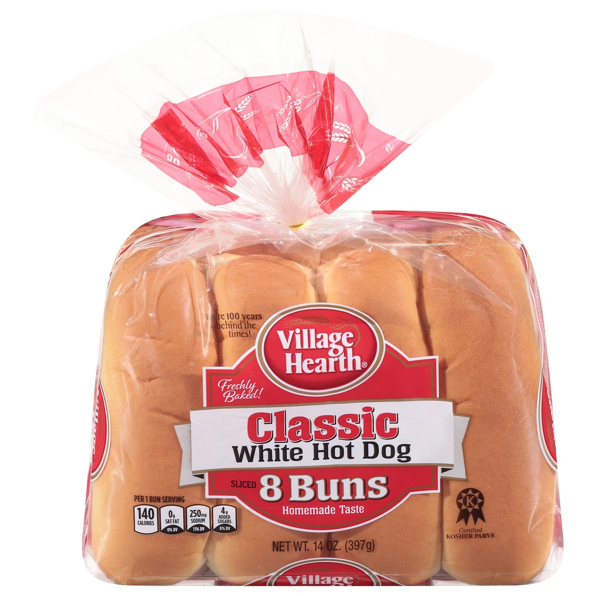 slide 1 of 12, Village Hearth Classic White Hot Dog Buns, 8 ct