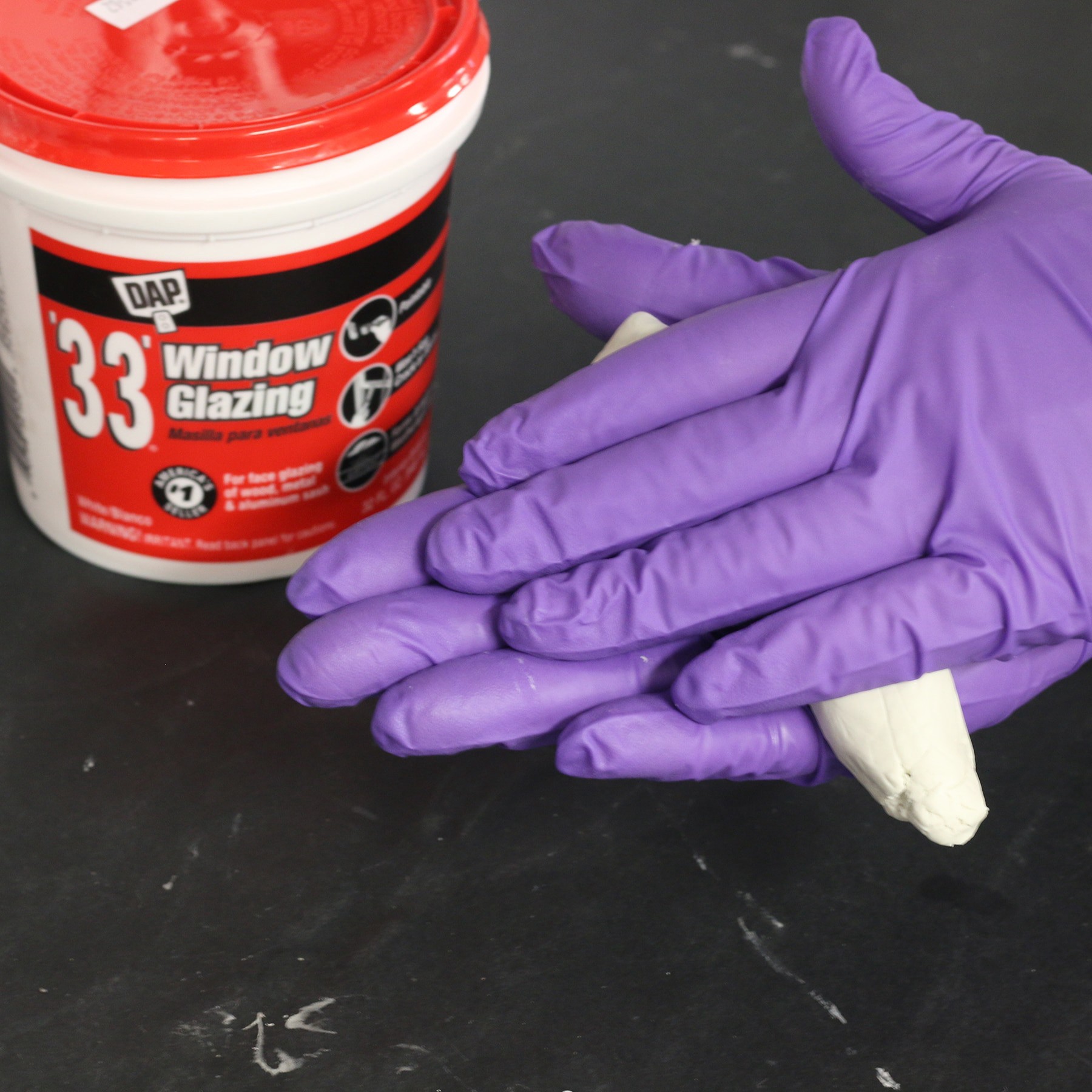 slide 5 of 6, DAP White Interior/Exterior Waterproof , Window glazing compound 32 Fluid ounce(s), 1 ct