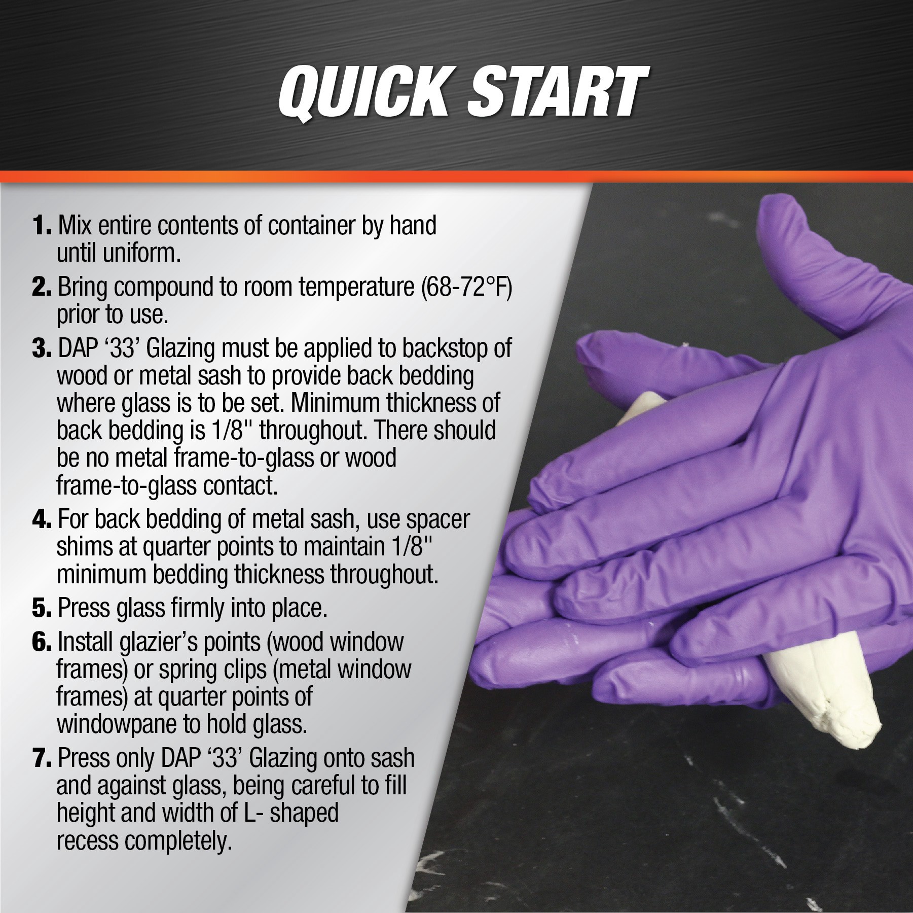 slide 3 of 6, DAP White Interior/Exterior Waterproof , Window glazing compound 32 Fluid ounce(s), 1 ct