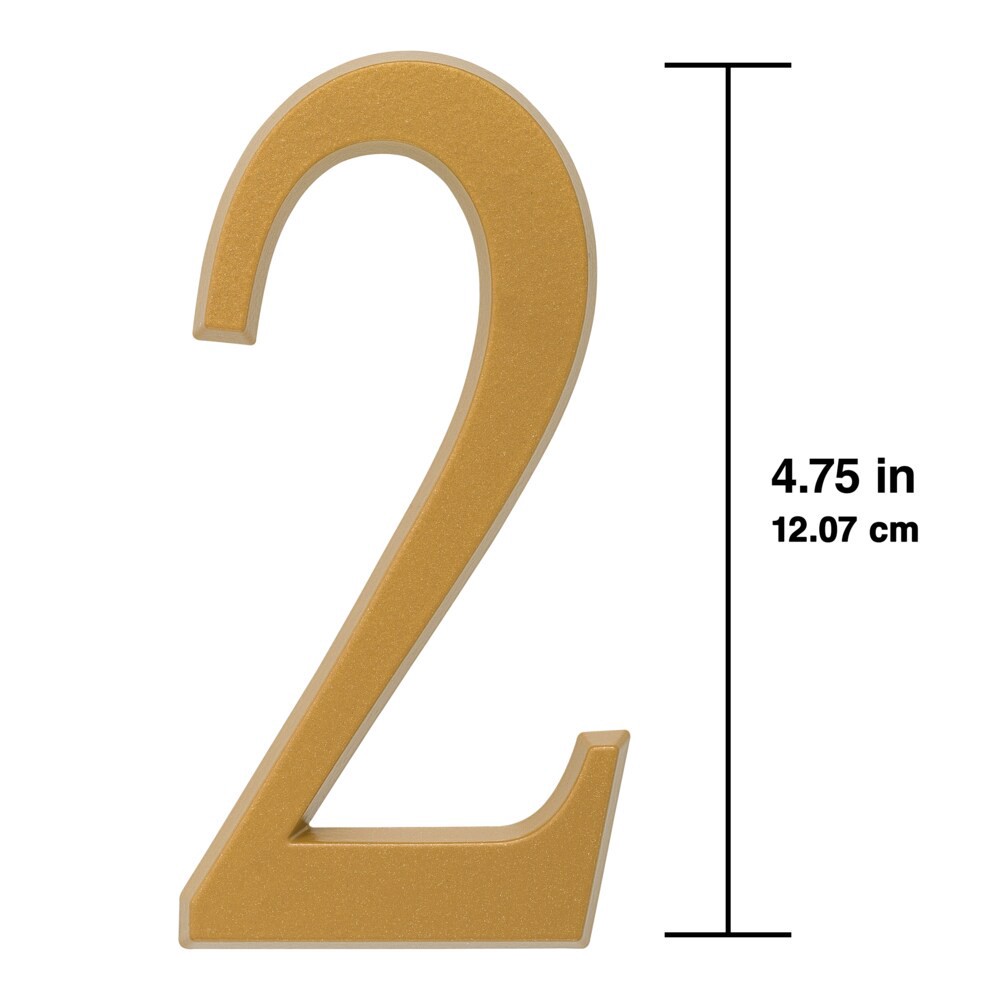 slide 3 of 5, DeSign-it 4-3/4-in Gold Number 2, 1 ct