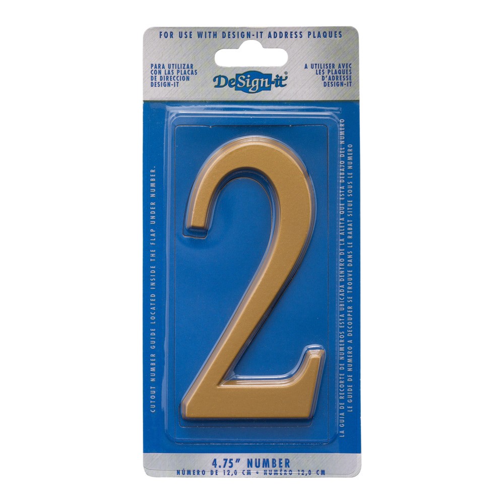 slide 1 of 5, DeSign-it 4-3/4-in Gold Number 2, 1 ct