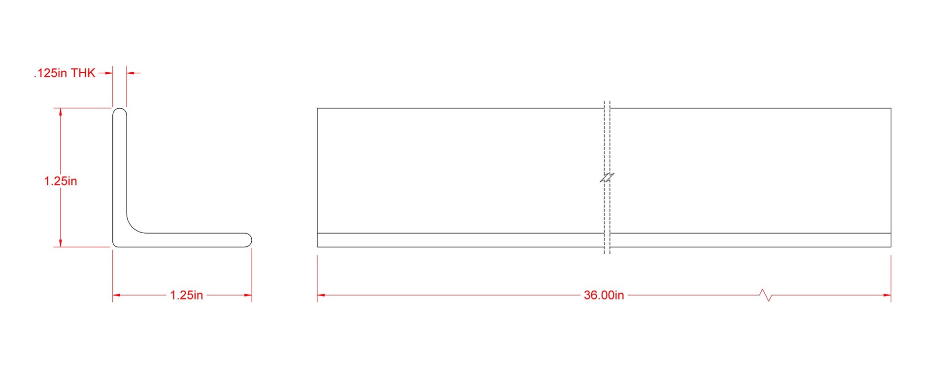 slide 2 of 4, Hillman 1-1/4-in W x 1-1/4-in H x 3-ft L Plain Hot Rolled Steel Solid Angle, 1 ct