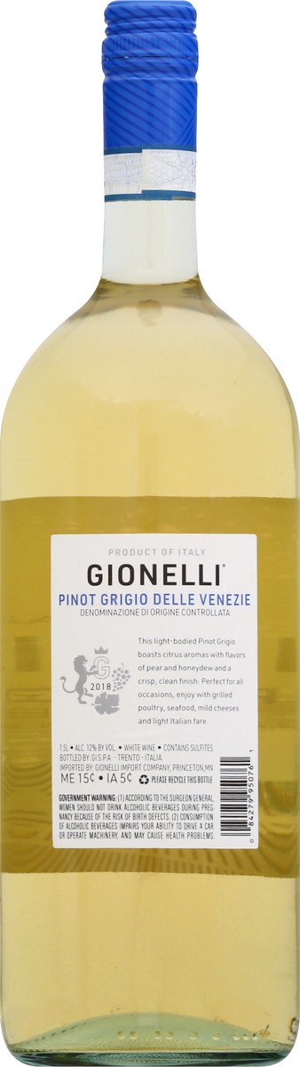 slide 10 of 11, Gionelli Pinot Grigio 1.5 l, 1.5 l