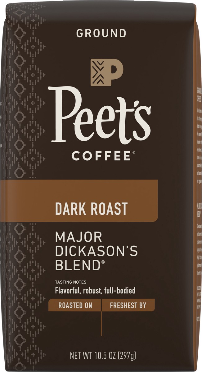 slide 7 of 12, Peet's Coffee, Major Dickason's Blend, Dark Roast Ground Coffee - 10.5oz Bags, 10.5 oz