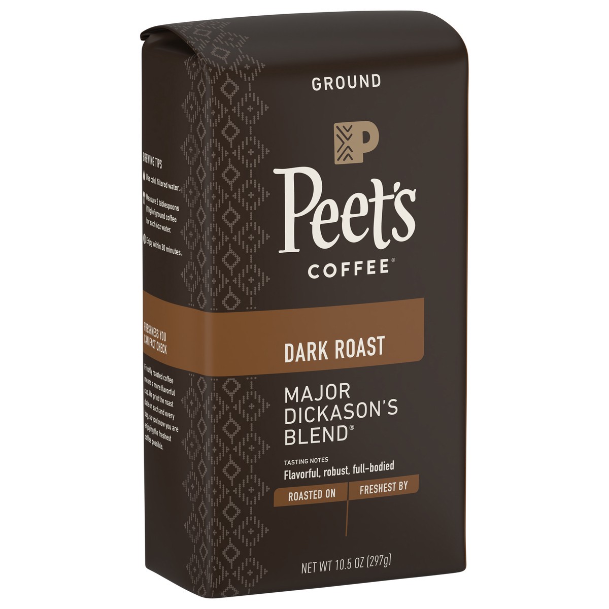 slide 8 of 12, Peet's Coffee, Major Dickason's Blend, Dark Roast Ground Coffee - 10.5oz Bags, 10.5 oz