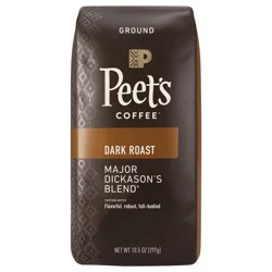Peet's Coffee Major Dickason's Blend Dark Roast Ground Coffee - 10.5 oz Bags