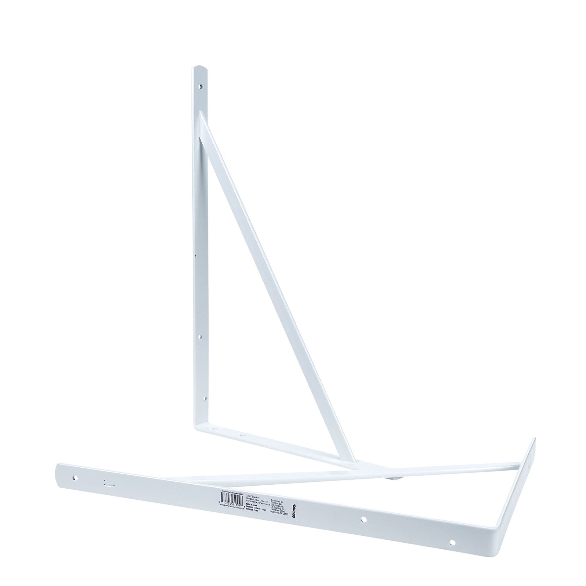 slide 3 of 6, Project Source 19.5-in L x 1.16-in W x 13.0-in D Heavy Duty White Shelf bracket, 1 ct