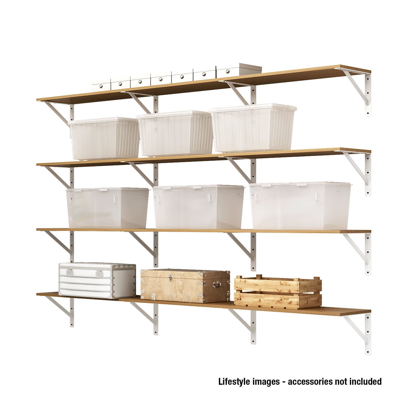 slide 5 of 6, Project Source 19.5-in L x 1.16-in W x 13.0-in D Heavy Duty White Shelf bracket, 1 ct