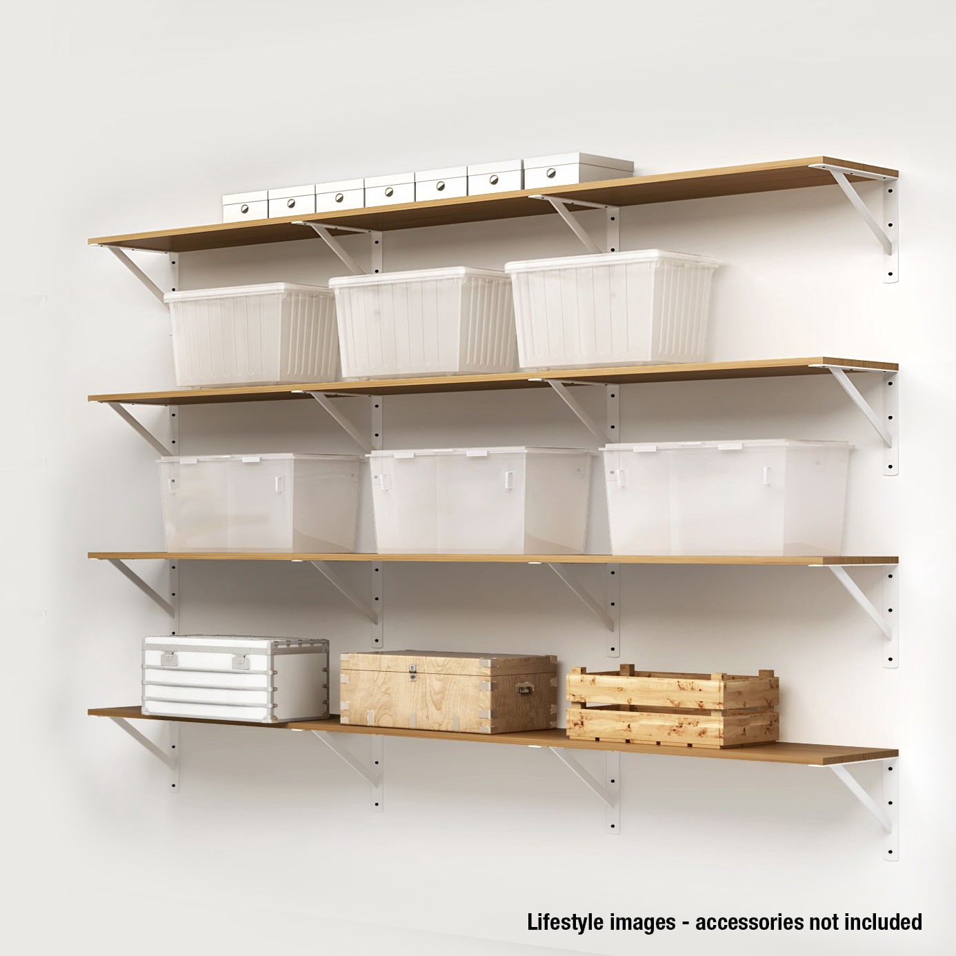 slide 6 of 6, Project Source 19.5-in L x 1.16-in W x 13.0-in D Heavy Duty White Shelf bracket, 1 ct