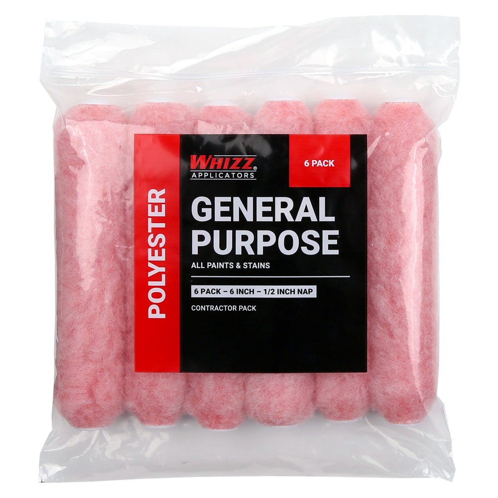 slide 1 of 6, WHIZZ 6 -Pack 6-in x 1/2-in Nap General Purpose, 1 ct