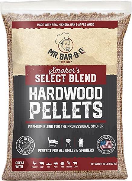 slide 1 of 1, Mr. Bar-B-Q Smoke's Select Blend Hardwood Pellets, 20 lb