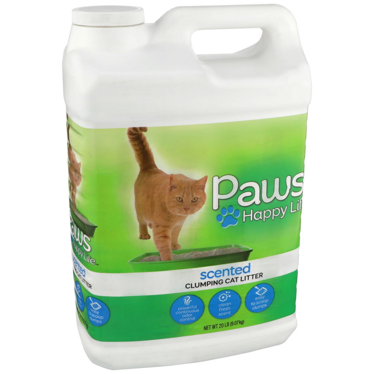 slide 2 of 9, Paws Happy Life Scented Clumping Cat Litter, 20 lb