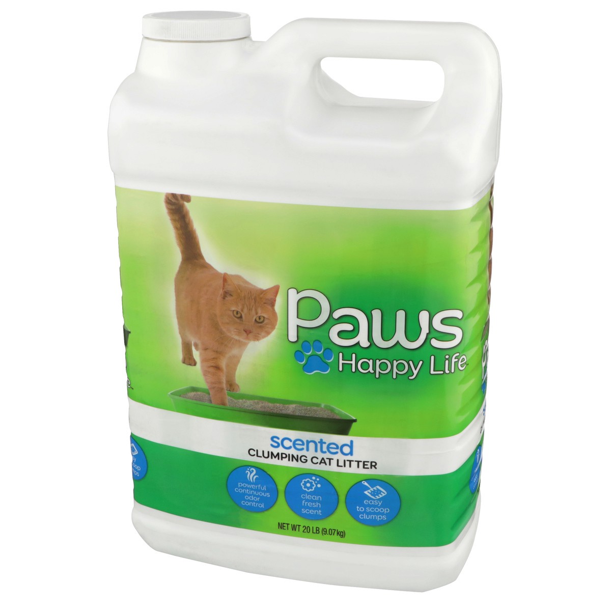 slide 3 of 9, Paws Happy Life Scented Clumping Cat Litter, 20 lb