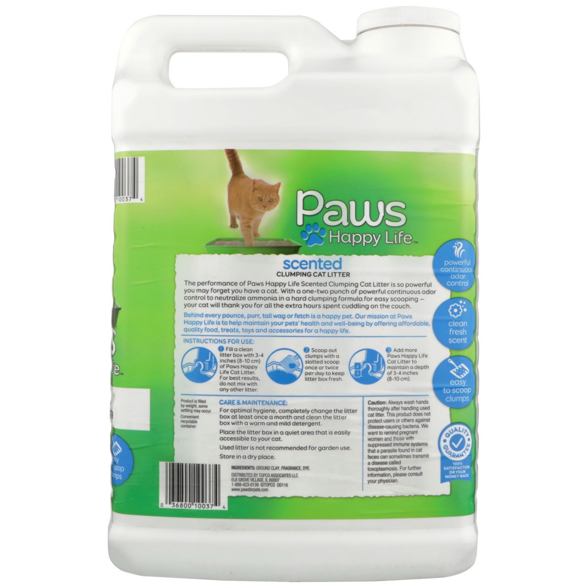 slide 5 of 9, Paws Happy Life Scented Clumping Cat Litter, 20 lb