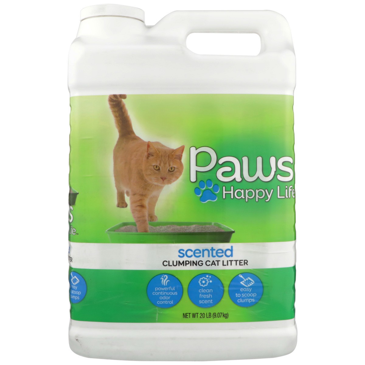 slide 6 of 9, Paws Happy Life Scented Clumping Cat Litter, 20 lb