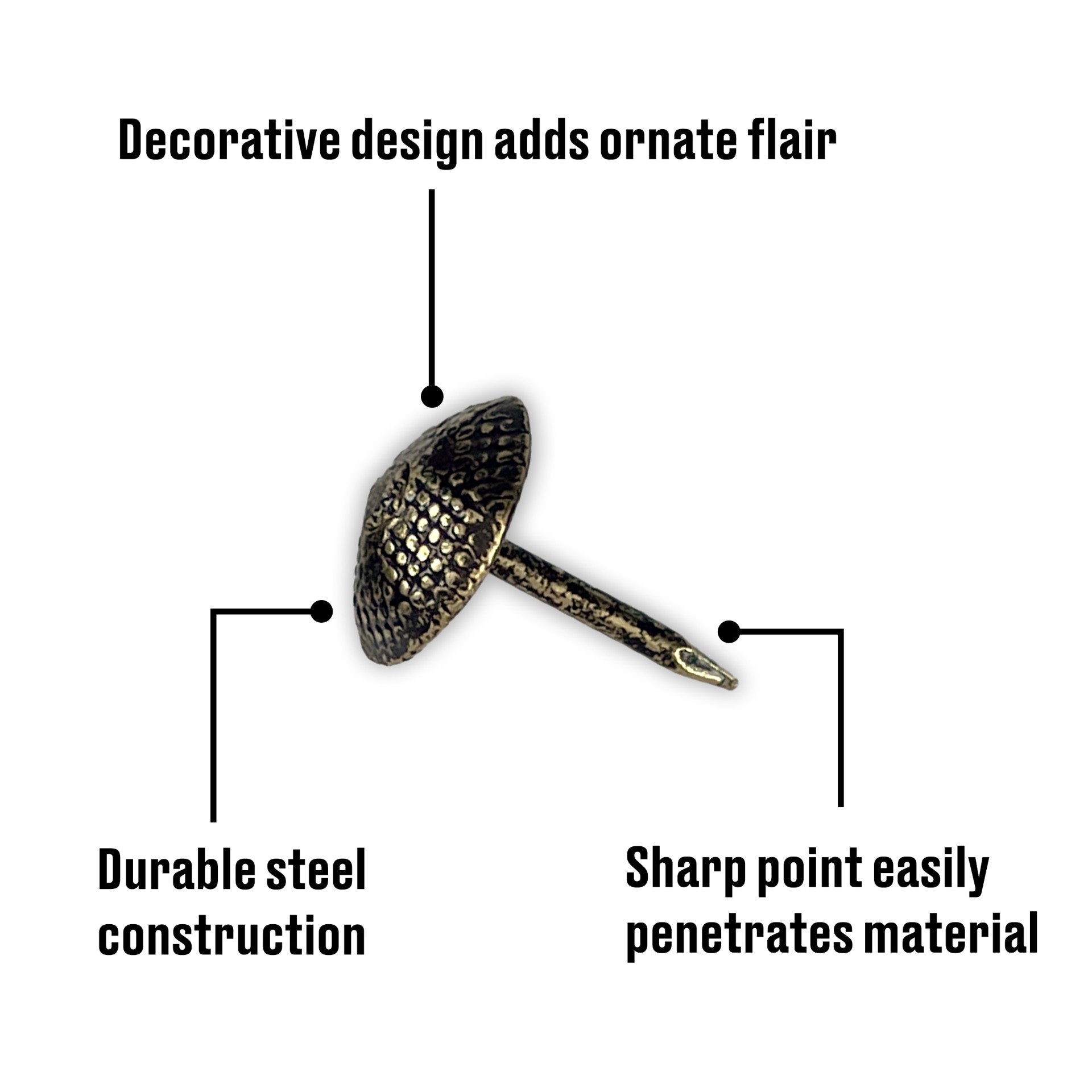 slide 4 of 4, Hillman 25 Count 1.0-in Brass-plated Cut tack, 1 ct