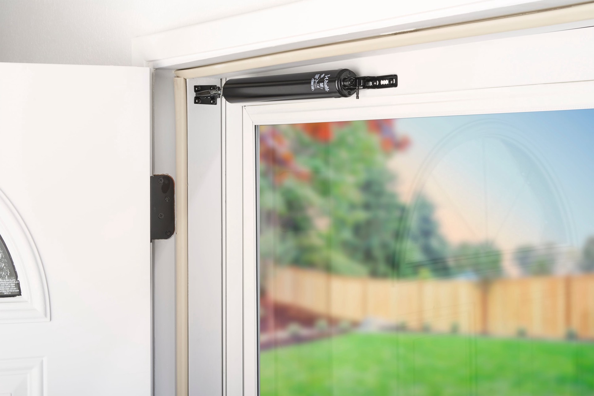 slide 6 of 6, WRIGHT PRODUCTS 12.625-in Heavy Duty Adjustable Black Aluminum Hold Open Screen/Storm door pneumatic closer, 1 ct