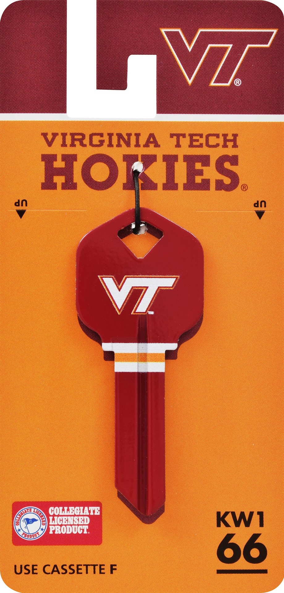 slide 4 of 4, Virginia Tech Hokies Multicolored Sports Key Brass House/Entry Key Blank, 1 ct