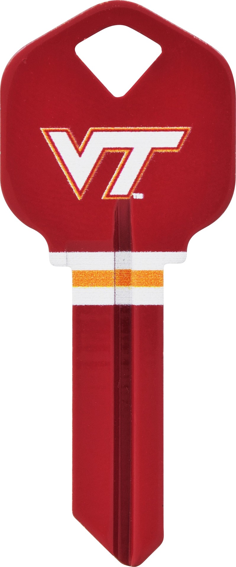 slide 1 of 4, Virginia Tech Hokies Multicolored Sports Key Brass House/Entry Key Blank, 1 ct
