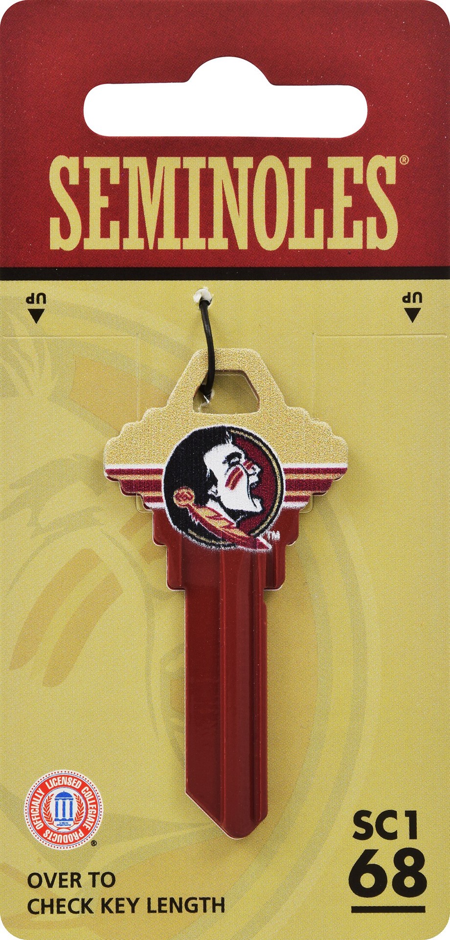 slide 2 of 4, Fanatix Florida State Seminoles Multicolored Blank Brass House/Entry Key Blank, 1 ct