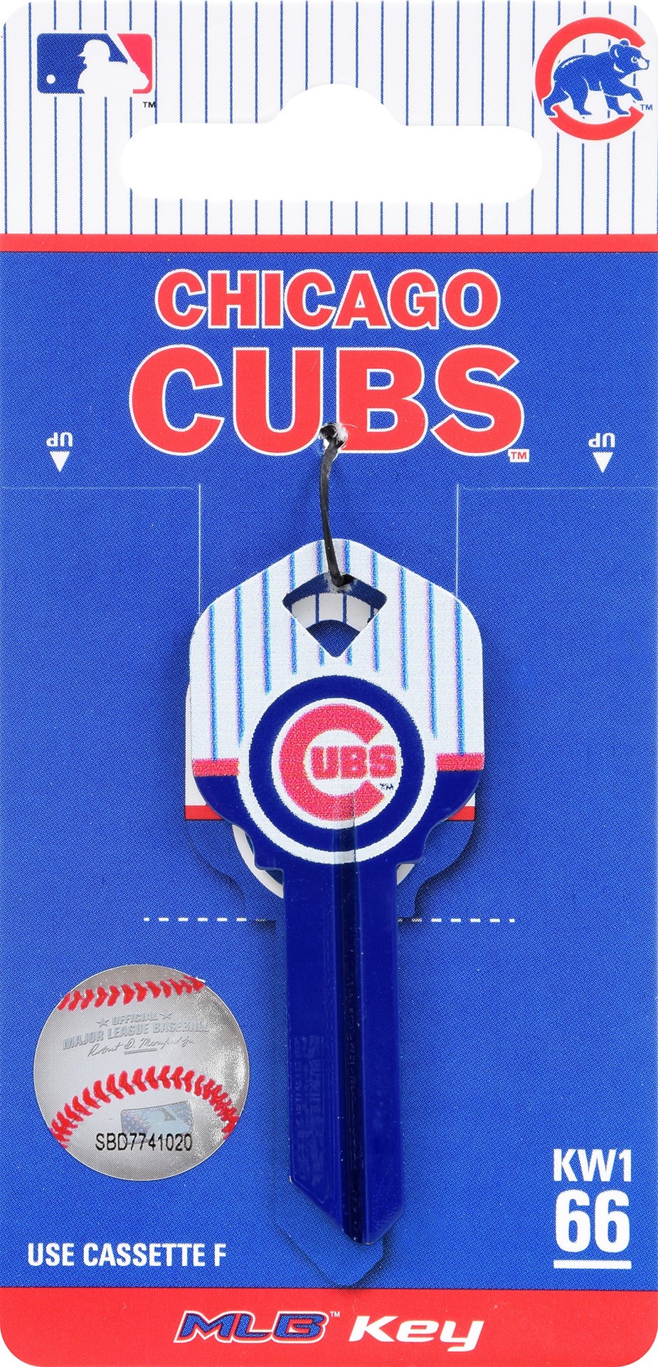 slide 2 of 4, Fanatix Chicago Cubs Multicolored Sports Key Brass House/Entry Key Blank, 1 ct