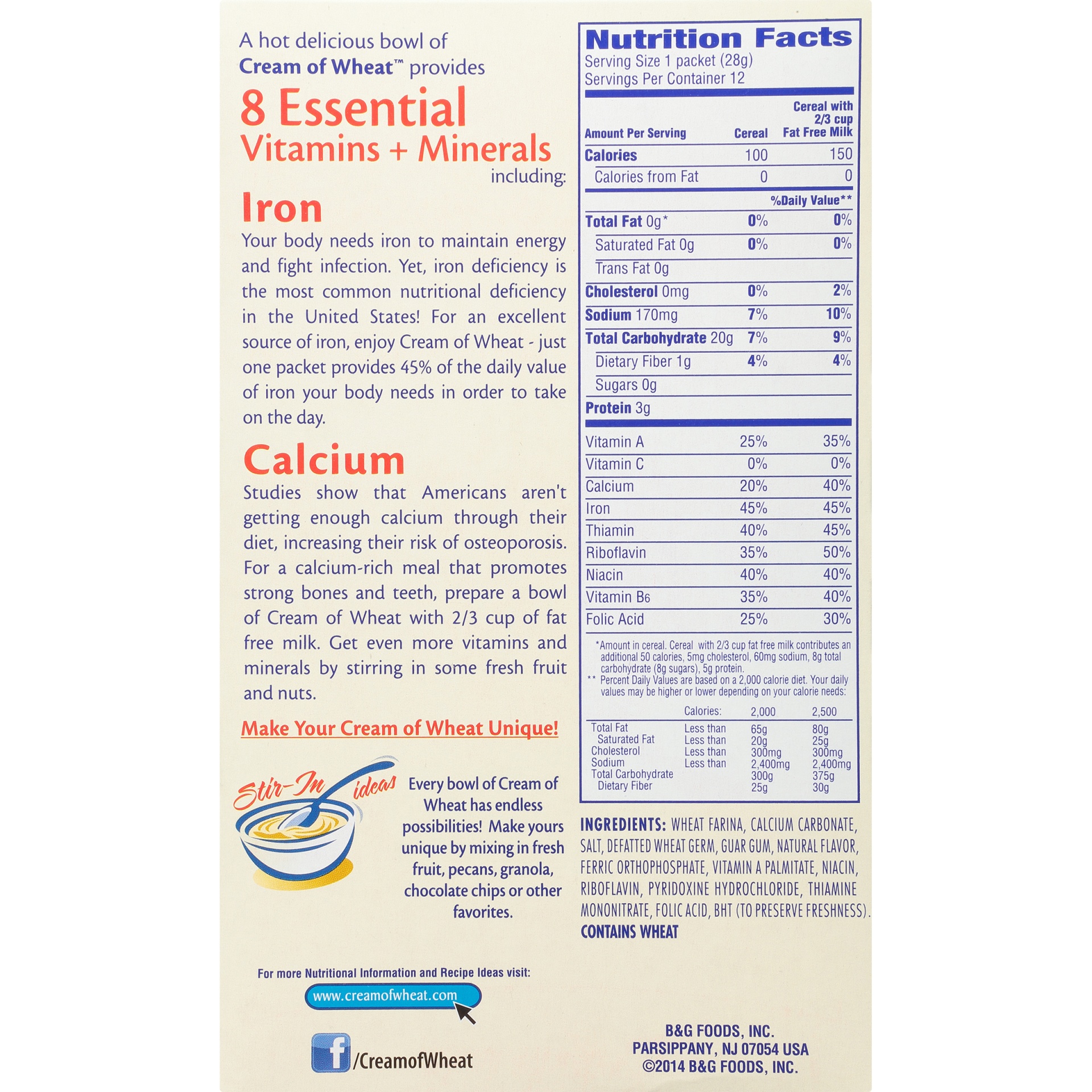 slide 2 of 8, Cream of Wheat Instant Original, 12 ct
