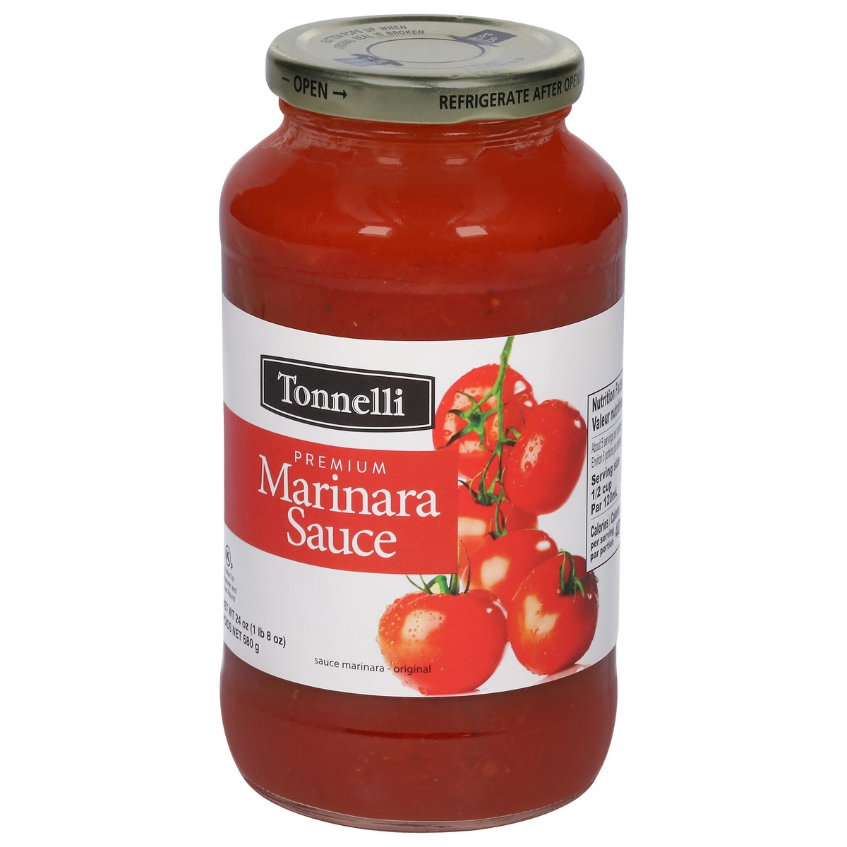 slide 8 of 9, Tonelli Premium Original Marinara Sauce 24 oz, 24 oz