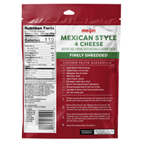 slide 5 of 5, Meijer Finely Shredded Mexican Cheese, 8 oz