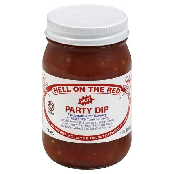 slide 1 of 1, Hell on the Red Texas Hot Party Dip, 16 oz