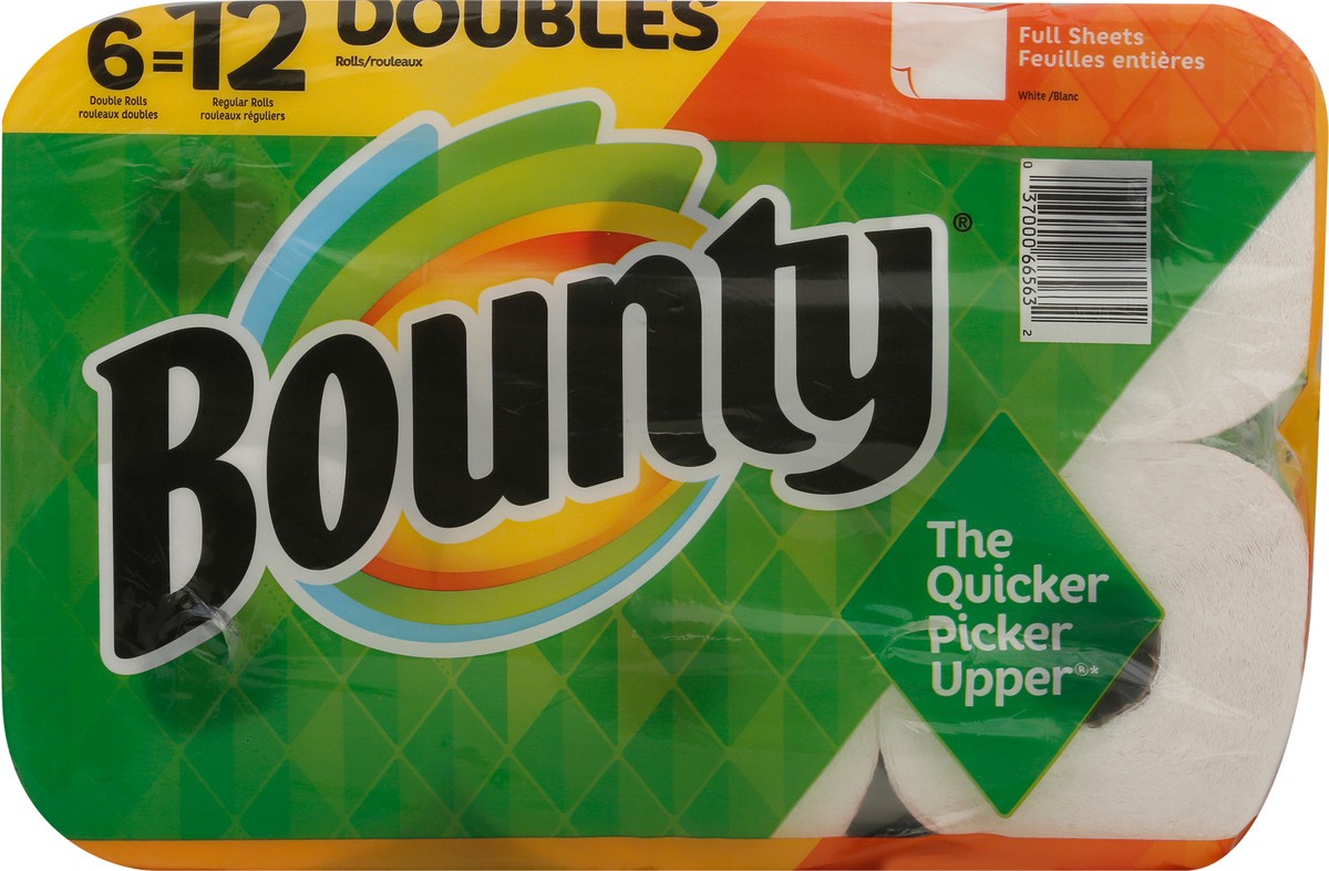 slide 2 of 8, Bounty Full Sheet Double Rolls Paper Towels, 6 ct