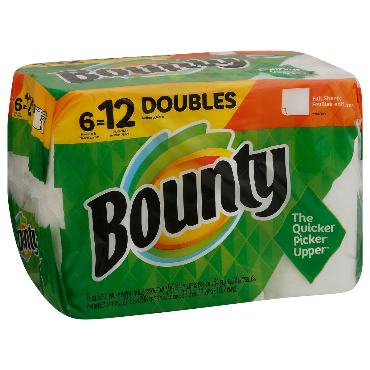 slide 8 of 8, Bounty Full Sheet Double Rolls Paper Towels, 6 ct