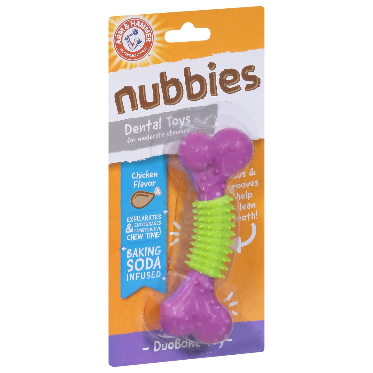 slide 2 of 9, Arm & Hammer Nubbies DuoBone Toy, 1 ct