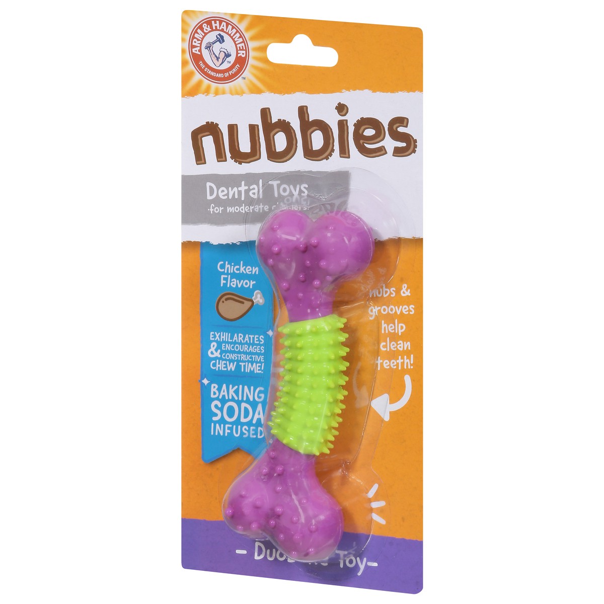 slide 3 of 9, Arm & Hammer Nubbies DuoBone Toy, 1 ct