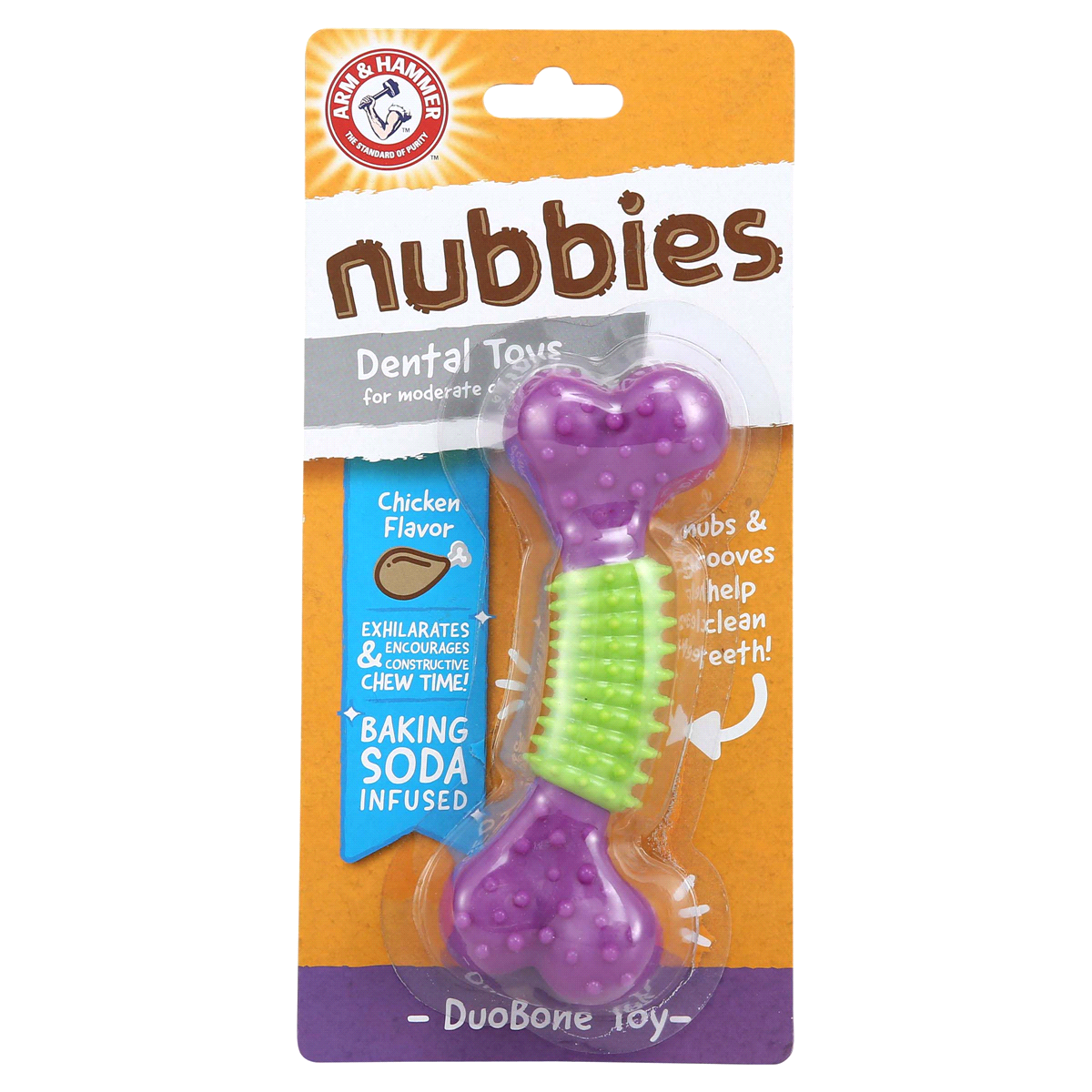 slide 1 of 5, Arm & Hammer Nubbies DuoBone Toy, 1 ct