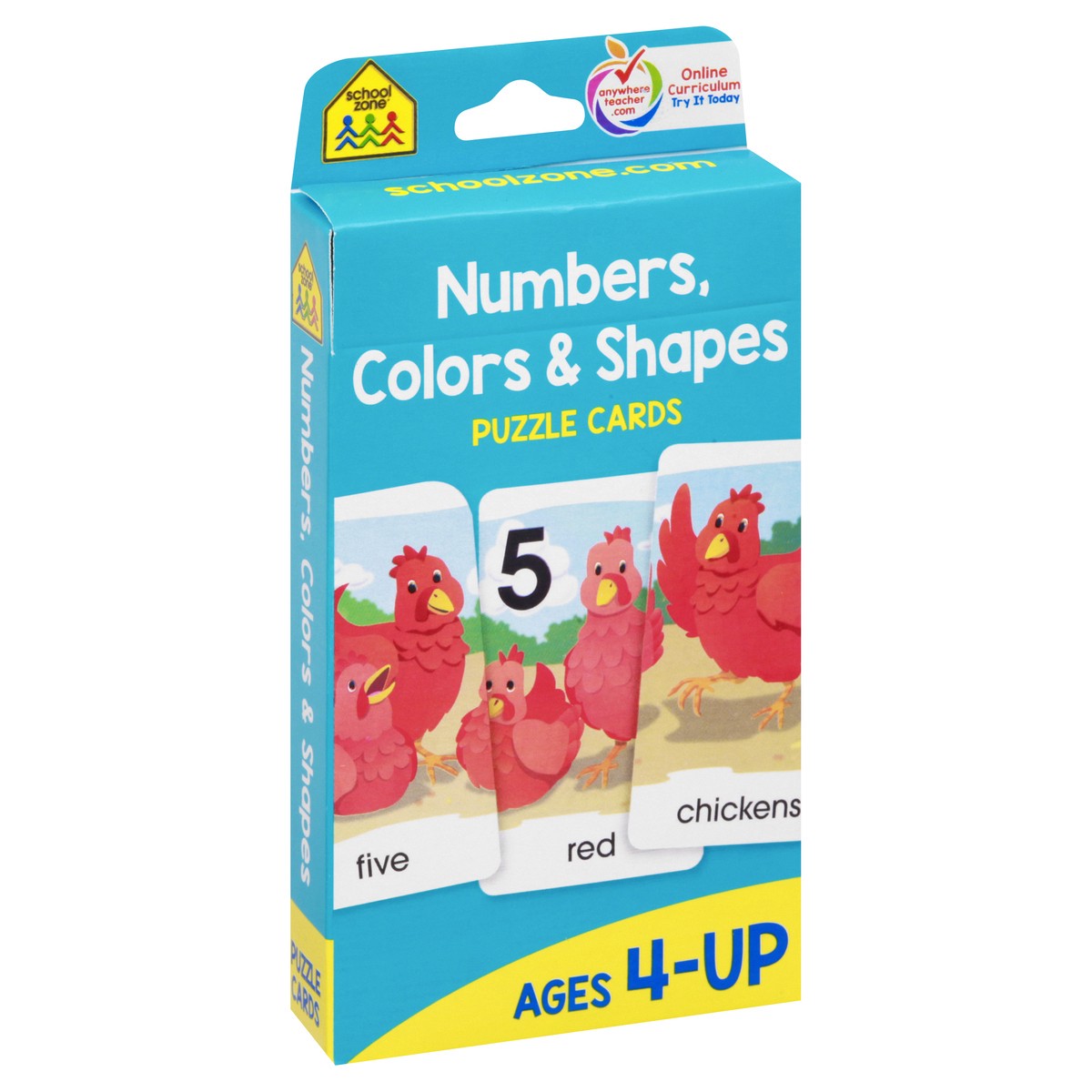 slide 2 of 11, School Zone Numbers Colors & Shapes Puzzle Cards 1 ea, 1 ct