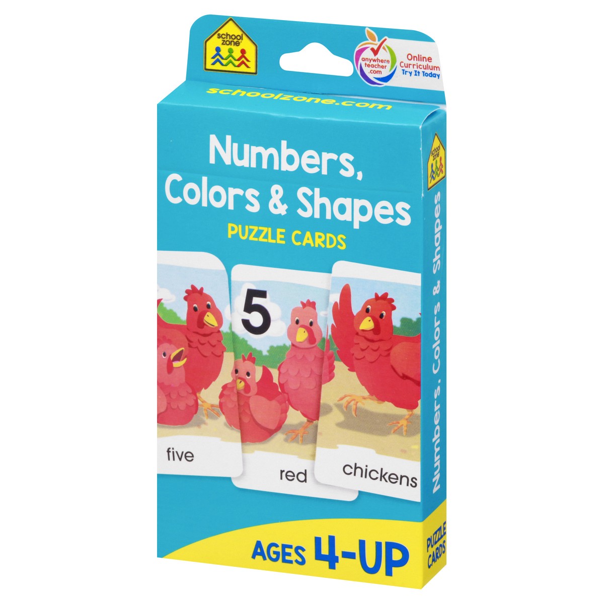 slide 7 of 11, School Zone Numbers Colors & Shapes Puzzle Cards 1 ea, 1 ct