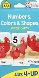 School Zone Numbers Colors & Shapes Puzzle Cards 1 ea