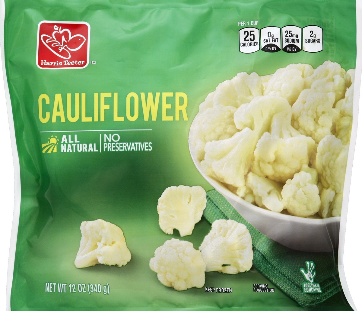 slide 1 of 3, Harris Teeter Cauliflower, 12 oz