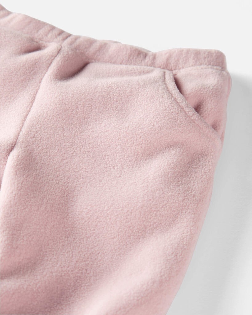 slide 3 of 3, Littleplanet Baby Girl 2-Piece Recycled Microfleece Set Rosebud Pink 3M, 2 pc