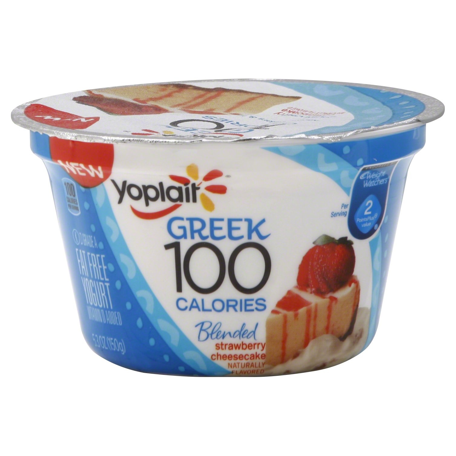 slide 1 of 1, Yoplait Greek 100 Yogurt Strawberry Cheesecake, 5.3 oz