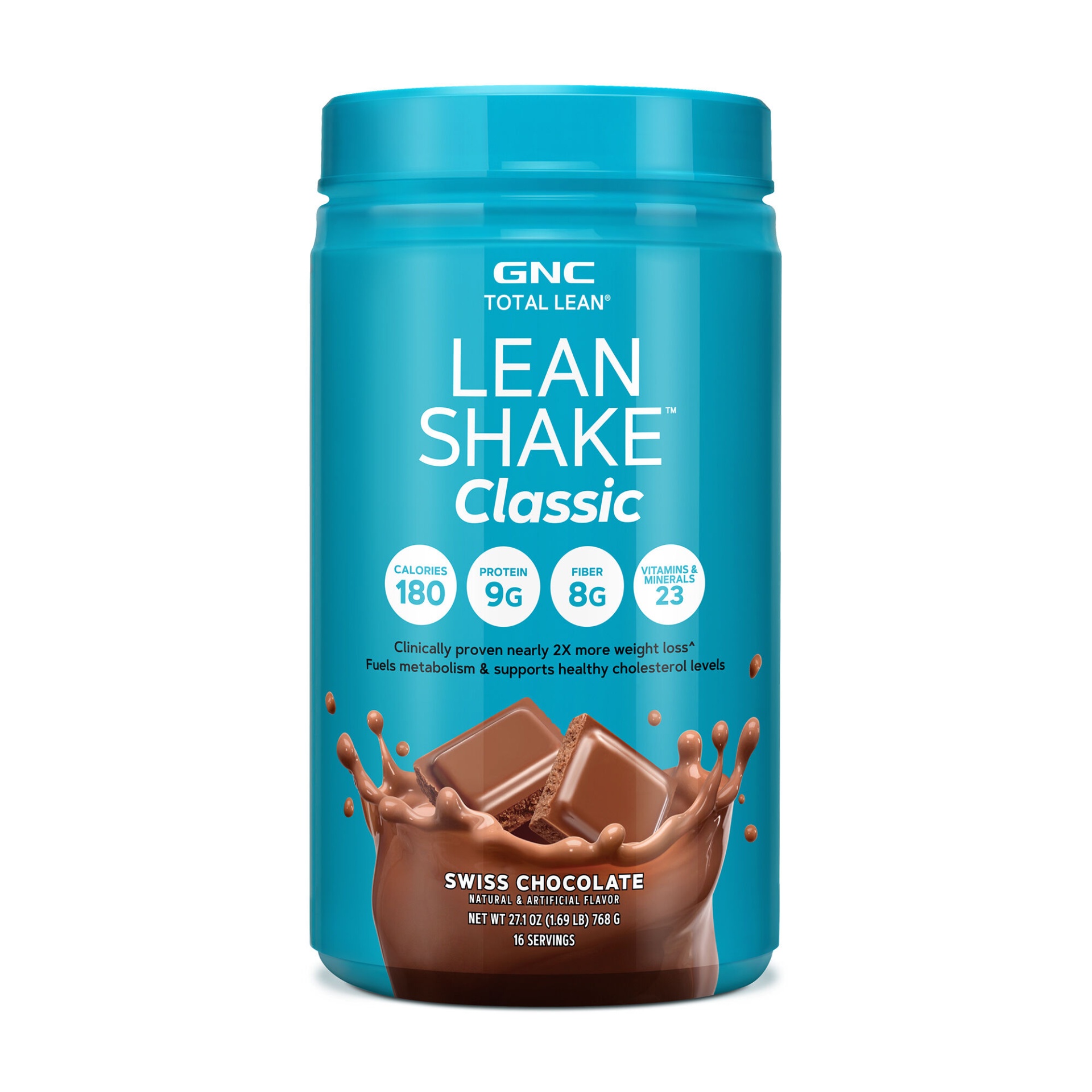 slide 1 of 1, GNC Total Lean Lean Shake Classic - Swiss Chocolate (California Only), 1.69 lb