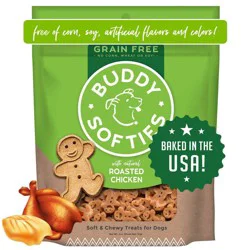 Buddy Biscuits Softies Soft & Chewy Grain Free Dog Treats, Roasted Chicken, 5 oz Bag