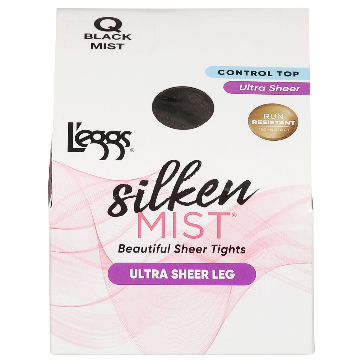 slide 5 of 12, L'eggs Silken Mist Black Mist Ultra Sheer Leg Beautiful Sheer Tights Q 1 ea, 1 ct