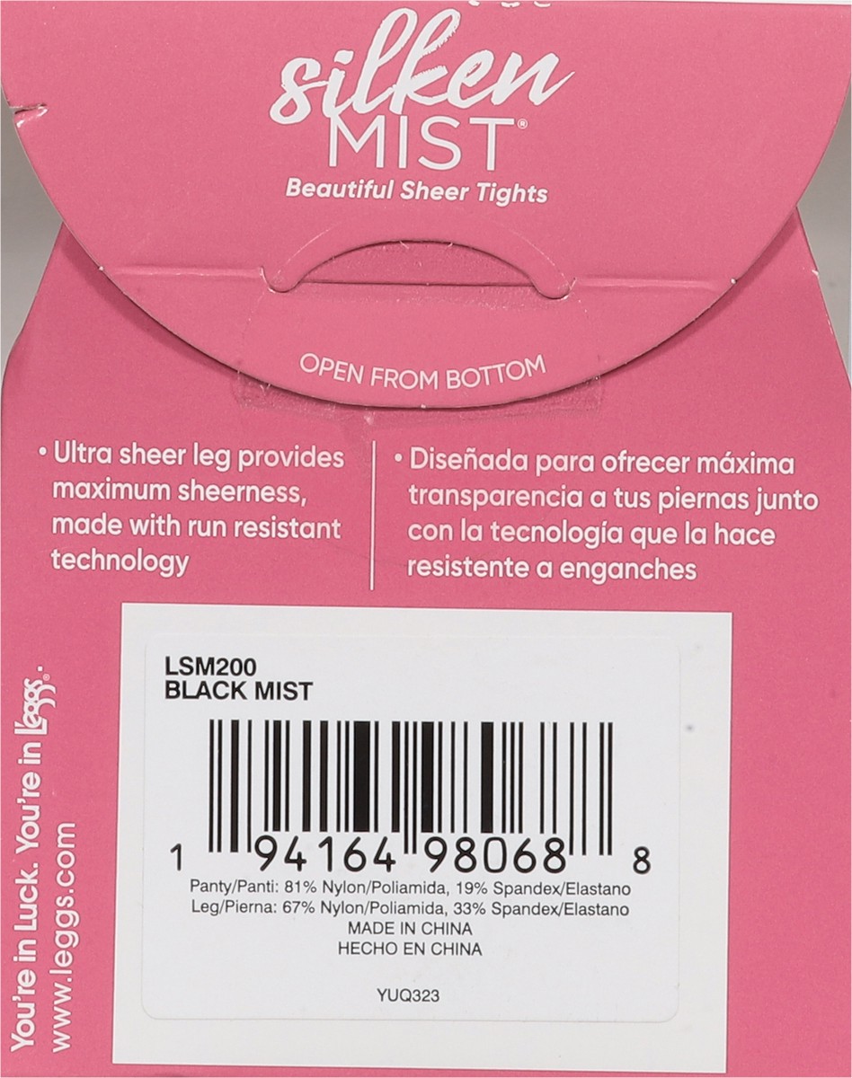 slide 3 of 12, L'eggs Silken Mist Black Mist Ultra Sheer Leg Beautiful Sheer Tights Q 1 ea, 1 ct