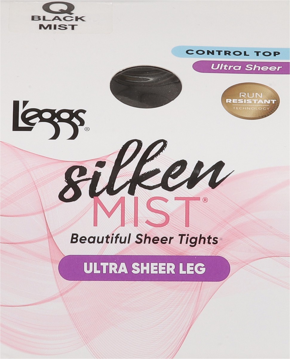 slide 9 of 12, L'eggs Silken Mist Black Mist Ultra Sheer Leg Beautiful Sheer Tights Q 1 ea, 1 ct