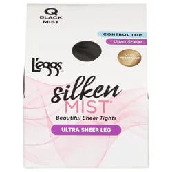 L'eggs Silken Mist Black Mist Ultra Sheer Leg Beautiful Sheer Tights Q 1 ea