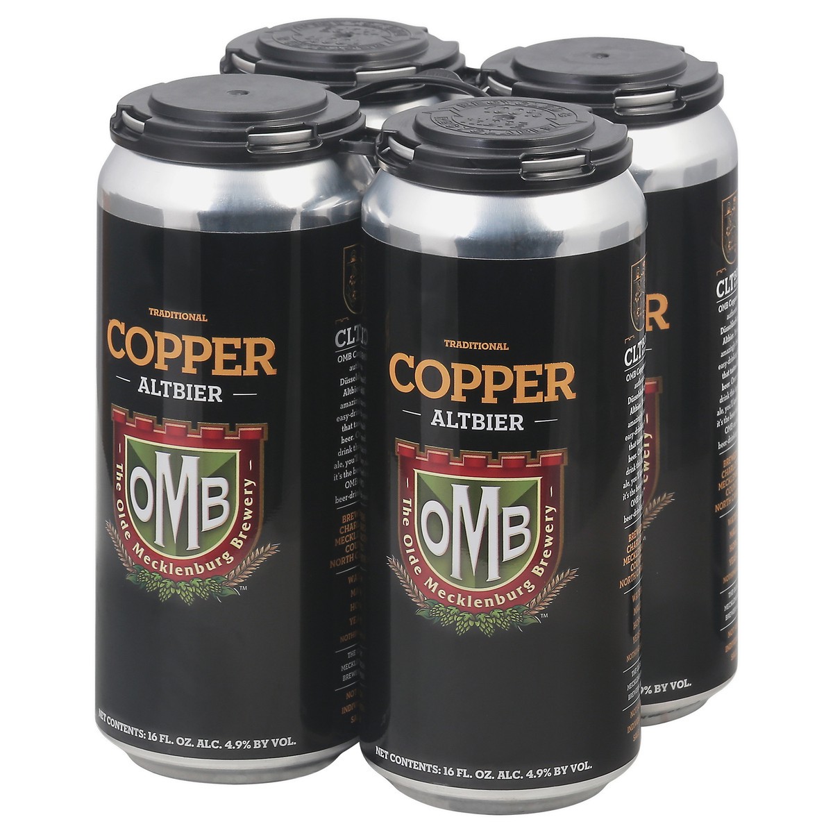 slide 6 of 9, The Olde Mecklenburg Brewery Altbier Copper Beer Can 4 - 16 fl oz Cans, 4 ct; 16 oz